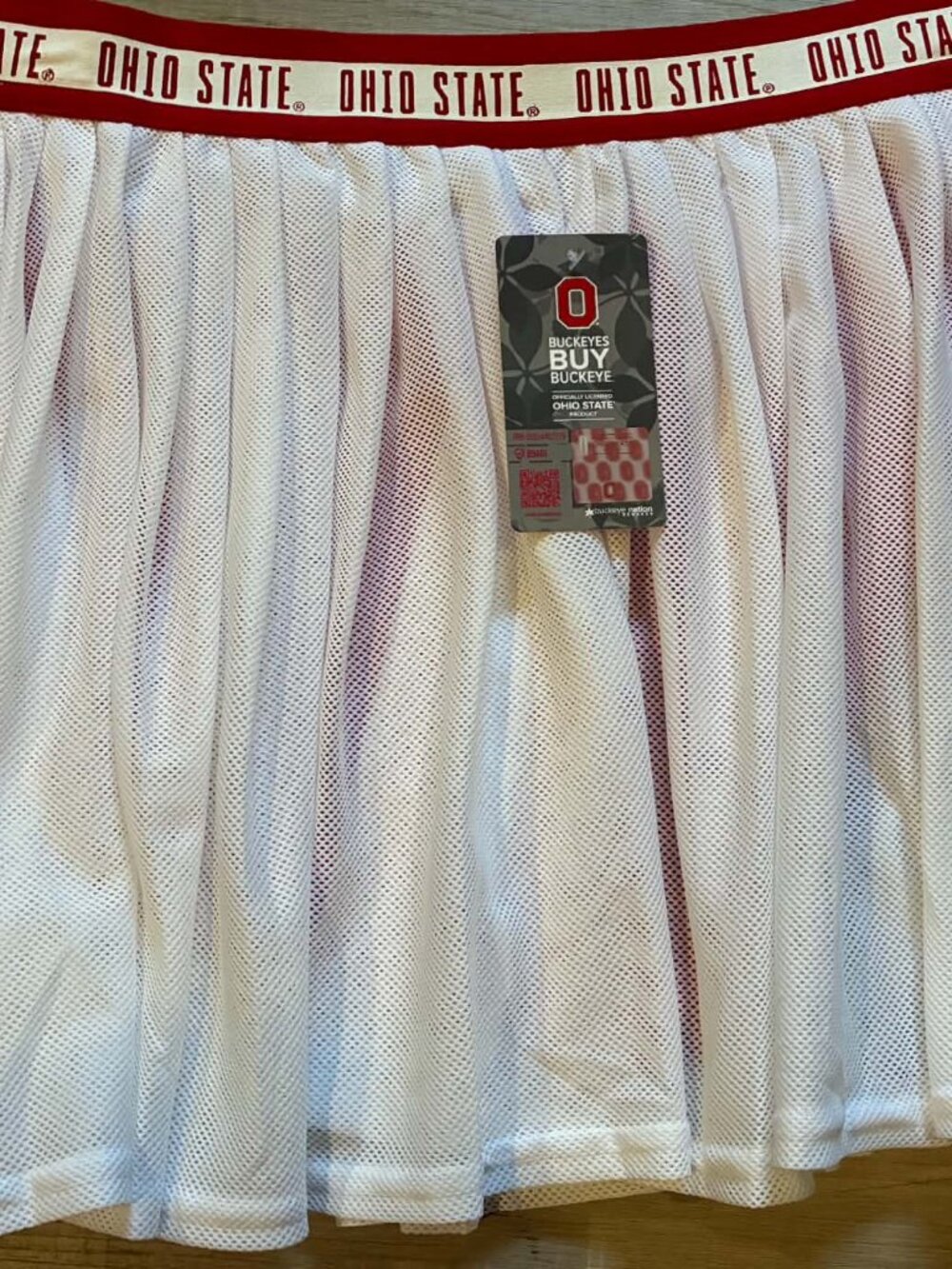 NCAA Ohio State Buckeyes mesh skort white collegiate XL NEW